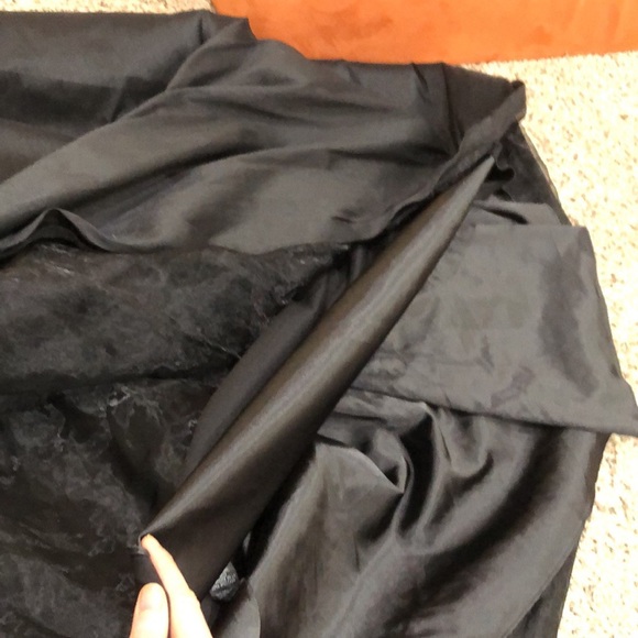 Monique Lhullier Jadore Formal Maxi Dress 0 Black Silver Sequin Open Back Gown - Picture 12 of 13